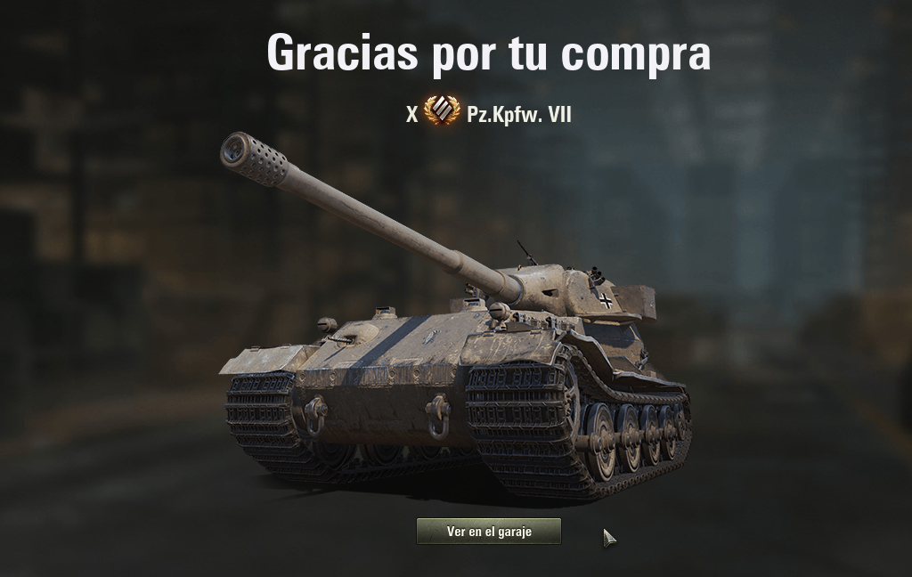 La cima del árbol: Pz.Kpfw. VII y UDES 15/16 Redraven_Adquirido_44º_aleman_Tier_X_pesado_Pz.Kpfw.VII